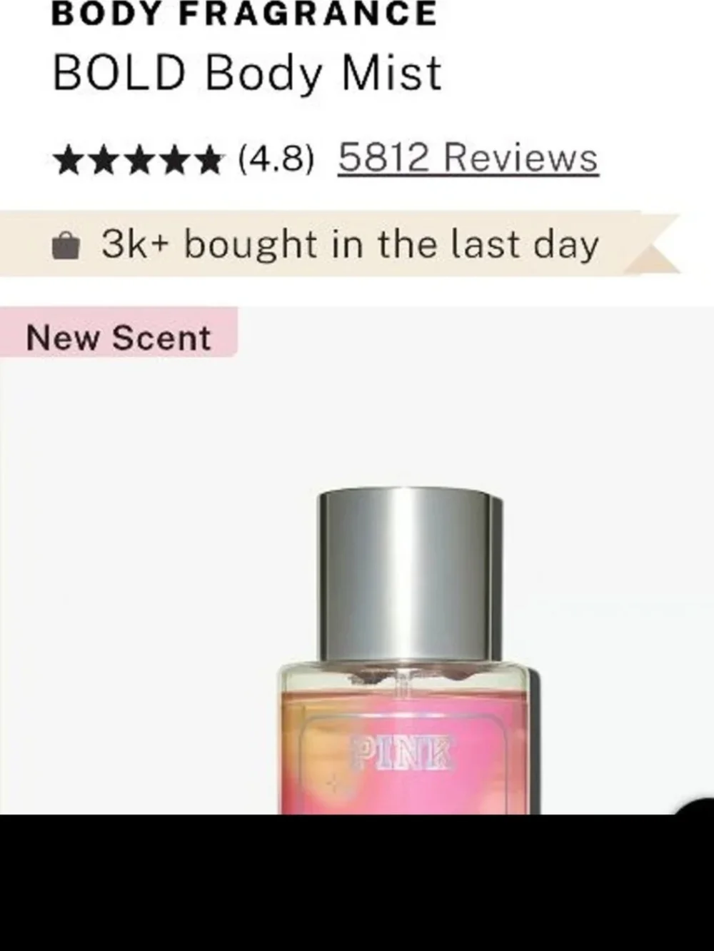 PINK By Victoria's Secret BOLD Body Mist Fine Fragrance Bubblegum NEW 8.4 OZ